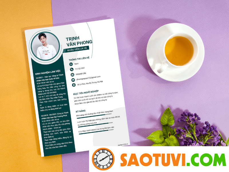Tổng hợp những mẫu CV xin việc lái xe và cách viết đúng chuẩn Mẫu CV xin việc lái xe ngắn gọn