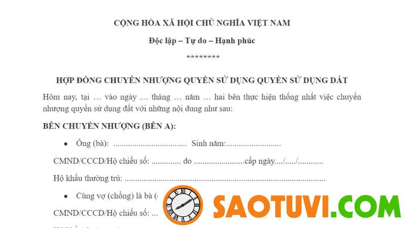 Tham khảo mẫu giấy cho tặng đất viết tay chuẩn 2023