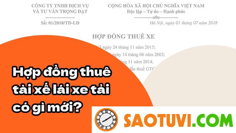 mẫu hợp đồng thuê tài xế lái xe tải