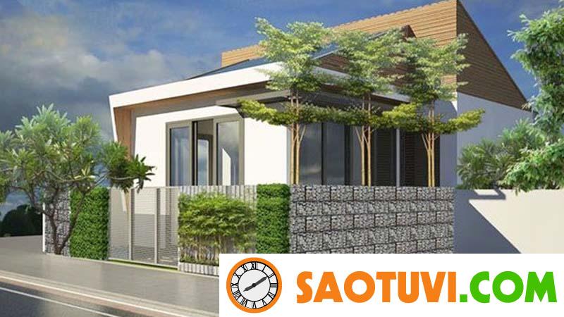 Kiểu nhà thiết kế các hình khối hơi hướng bất đối xứng