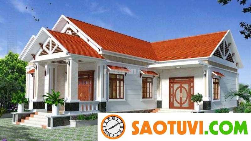 Top 15+ mẫu nhà cấp 4 đẹp giá rẻ 300 triệu đẹp tiện nghi Thiết kế nhà hình chữ L với mái thái, sân rộng trước cửa