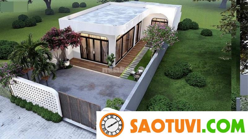 Top 15+ mẫu nhà cấp 4 đẹp giá rẻ 300 triệu đẹp tiện nghi Một phần của chữ L là phòng khách và phòng bếp của nhà cấp 4 chữ L