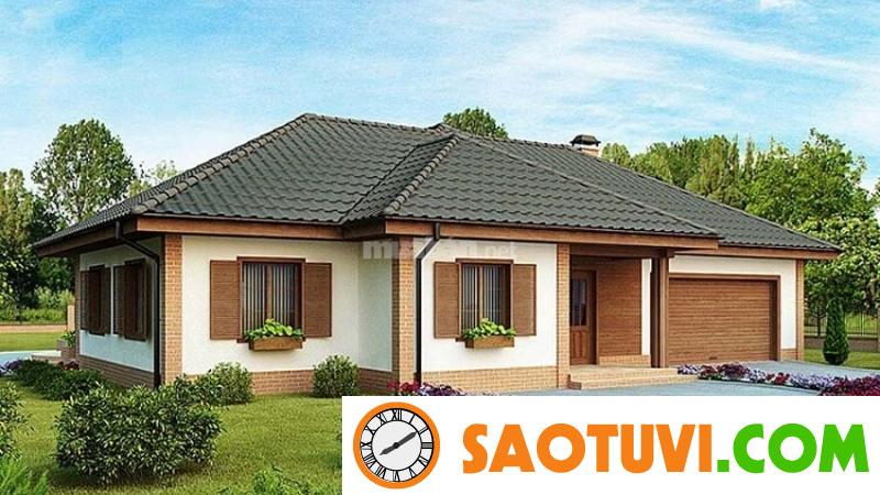 Top 15+ mẫu nhà cấp 4 đẹp giá rẻ 300 triệu đẹp tiện nghi Nhà thiết kế phong cách Bắc Âu với mái tôn xám và tường trắng