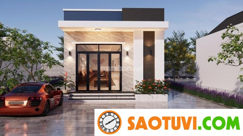 Top 15+ mẫu nhà cấp 4 đẹp giá rẻ 300 triệu đẹp tiện nghi Mặt bên nhà cấp 4 có mái tôn có cửa sổ lớn đón ánh sáng
