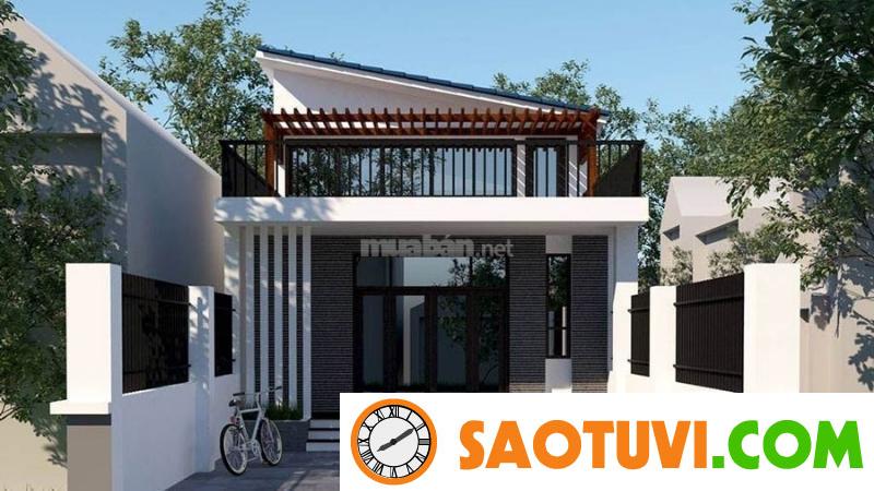 Top 15+ mẫu nhà cấp 4 đẹp giá rẻ 300 triệu đẹp tiện nghi Nhà với mái lệch hiện đại, một bên mái cao tạo điểm nhấn