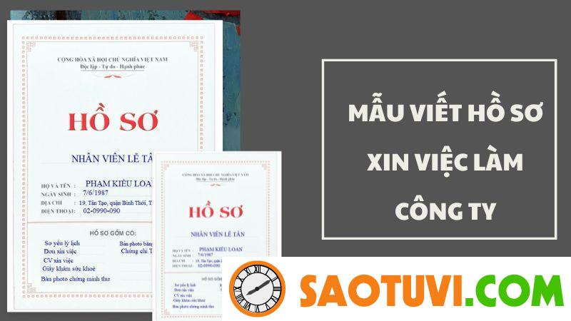 Mẫu viết hồ sơ xin việc làm công ty chuẩn nhất 2024