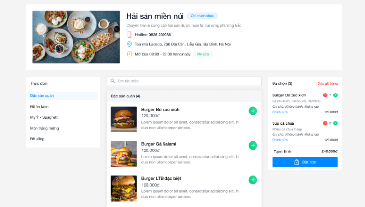 menu-quan-oc-3 Tạo menu quán ốc online với tính năng Web Order