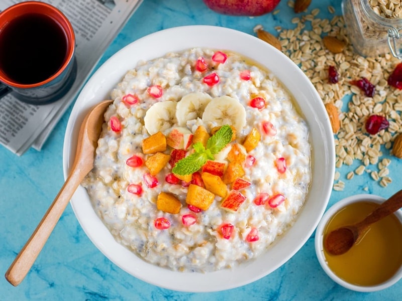 mon-an-healthy-4 Cháo yến mạch tôm rau củ