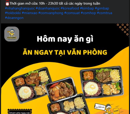 nha-hang-ban-do-mang-ve-4 Nhà hàng đăng bài bán hàng trên Facebook