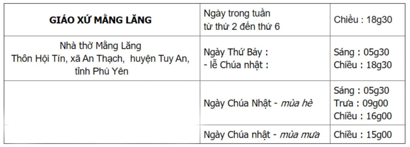nha-tho-mang-lang-4 nhà thờ mằng lăng - giờ đi lễ