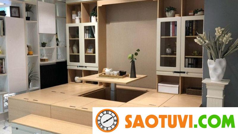 Gợi ý nội thất thông minh cho nhà nhỏ sang trọng, đẳng cấp Bàn trà thông minh