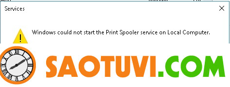 Sửa lỗi “Could not start the Print Spooler service on Local Computer”