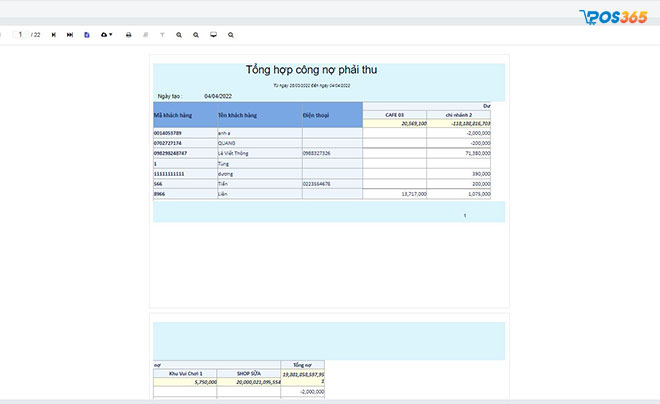 Quản lý công nợ trên POS365