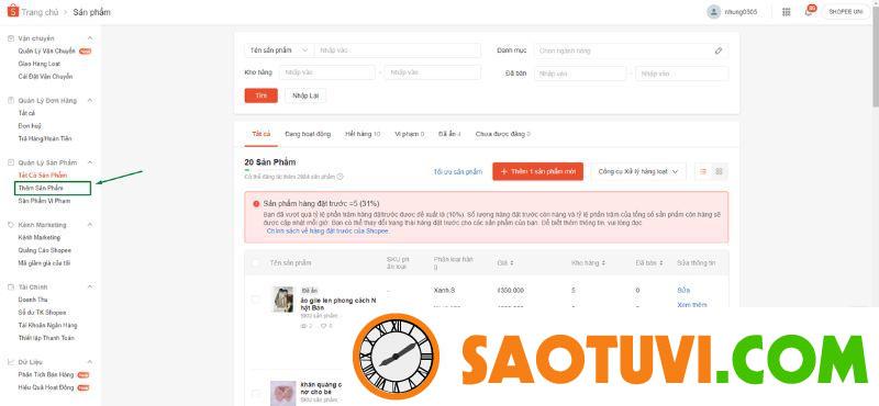 Quy trình bán hàng trên Shopee chuẩn chỉnh, cụ thể từ A - Z Vào mục Kênh người bán > Quản lý sản phẩm > Thêm sản phẩm nếu truy cập bằng máy tính