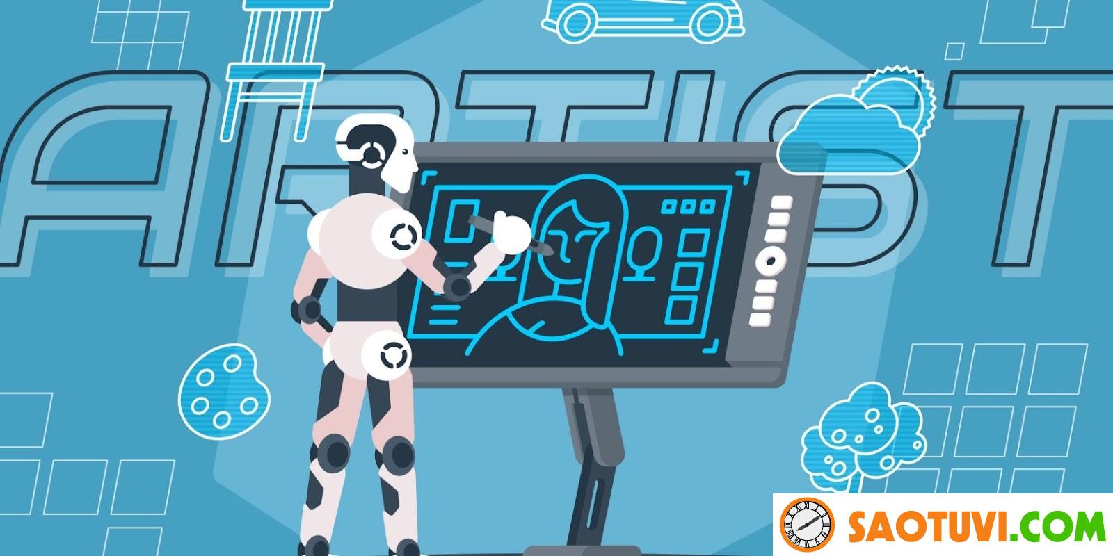 robot-creating-ai-art-1 A Robot Creating AI Art
