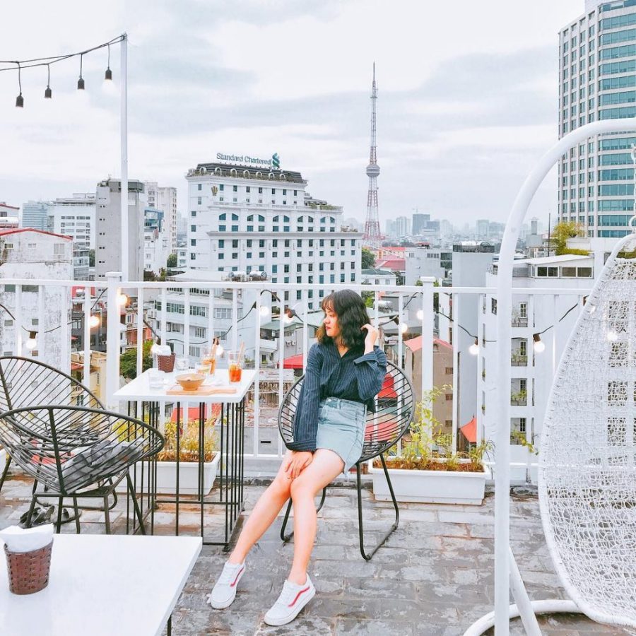 rooftop-coffee-hanoi-lofita quán cafe sân thượng