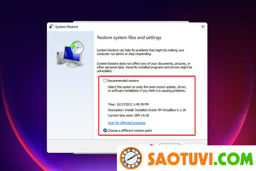 rstrui_rfmri8cak5 Click Next