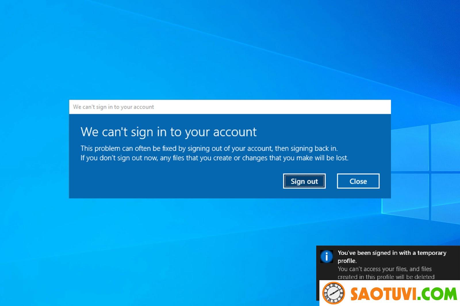 Sửa lỗi đăng nhập vào temporary profile trên Windows 10/11