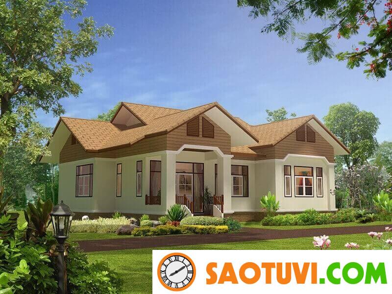 sơn mặt tiền nhà màu xanh ghi