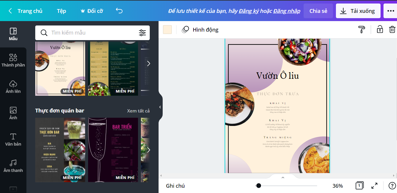 tao-menu-online-bang-canva tạo menu online bằng canva