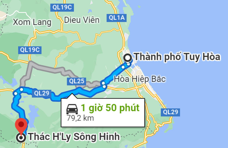 thac-hly-2 đường đi đến thác h'ly