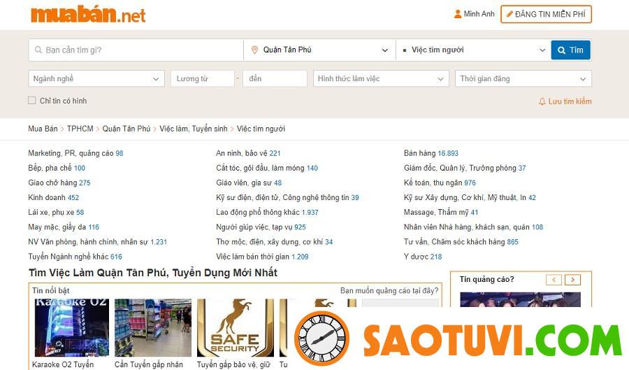 Tìm việc làm quận Tân Phú hãy cảnh giác với 5 điều này! website saotuvi.com luôn có những thông tin tuyển dụng mới mỗi ngày.
