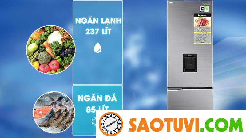 Top 16+ tủ lạnh 2 cánh giá dưới 15 triệu đáng mua nhất hiện nay Tủ lạnh Panasonic Inverter 322 lít NR-BV360WSVN