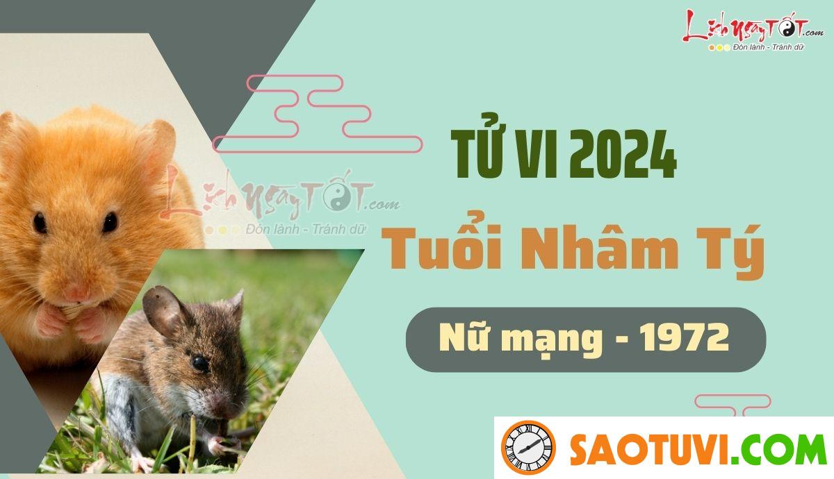 Tử Vi Tuổi Nhâm Tý 1972 Năm 2024 – Nữ Mạng