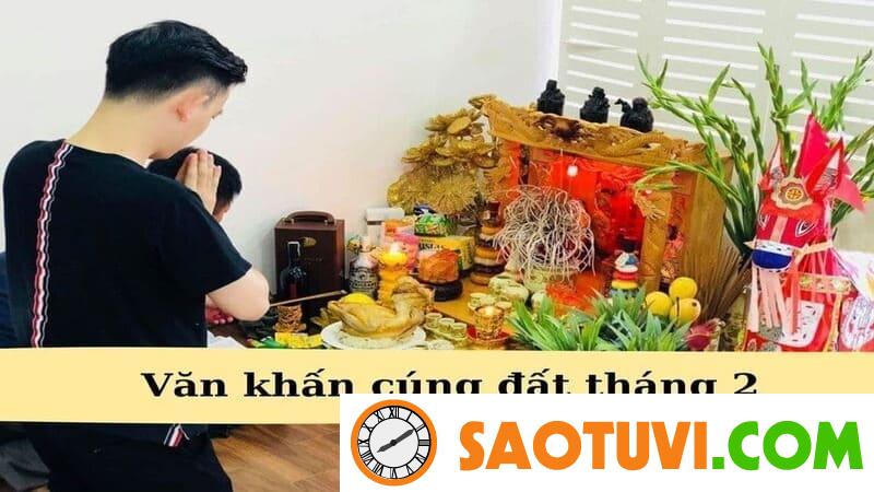 Mẫu văn khấn cúng tạ đất tháng 2 đúng đủ
