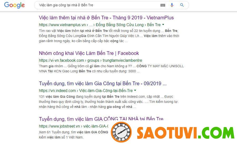 Việc làm gia công tại nhà ở Bến Tre với 4 mẹo này Tận dụng các công cụ tìm kiếm công việc trên mạng internet.