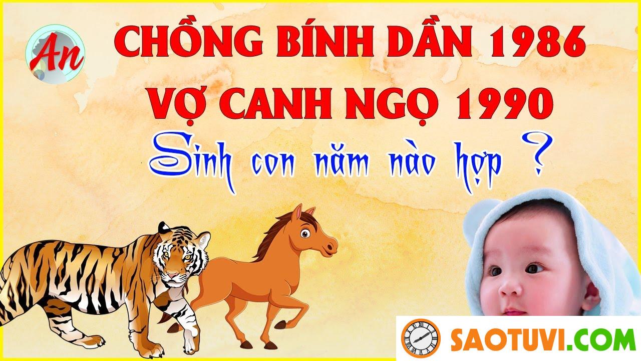 Chồng Bính Dần 1986 vợ Mậu Dần 1998 sinh con năm nào tốt?