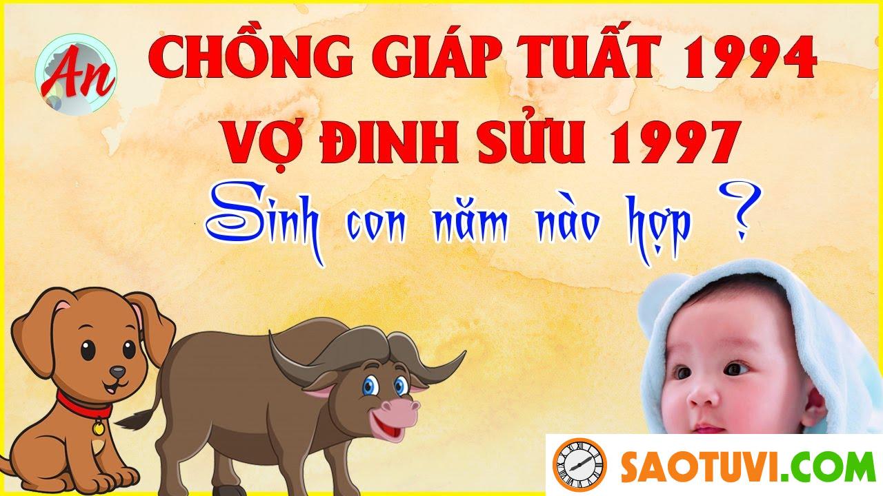 Chồng Giáp Tuất 1994 vợ Giáp Tuất 1994 sinh con năm nào tốt?