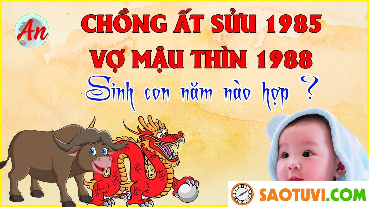 Chồng Mậu Thìn 1988 vợ Ất Sửu 1985 sinh con năm nào tốt?