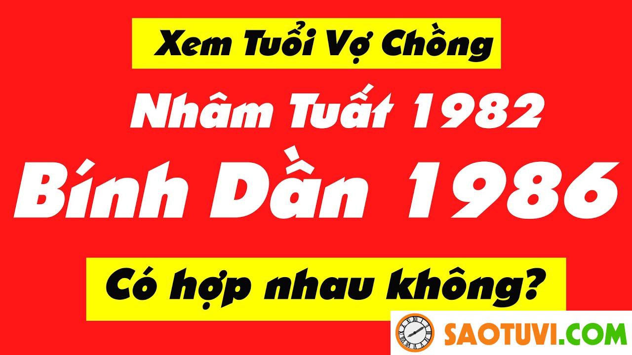 Chồng Nhâm Tuất 1982 vợ Bính Dần 1986 sinh con năm nào tốt?