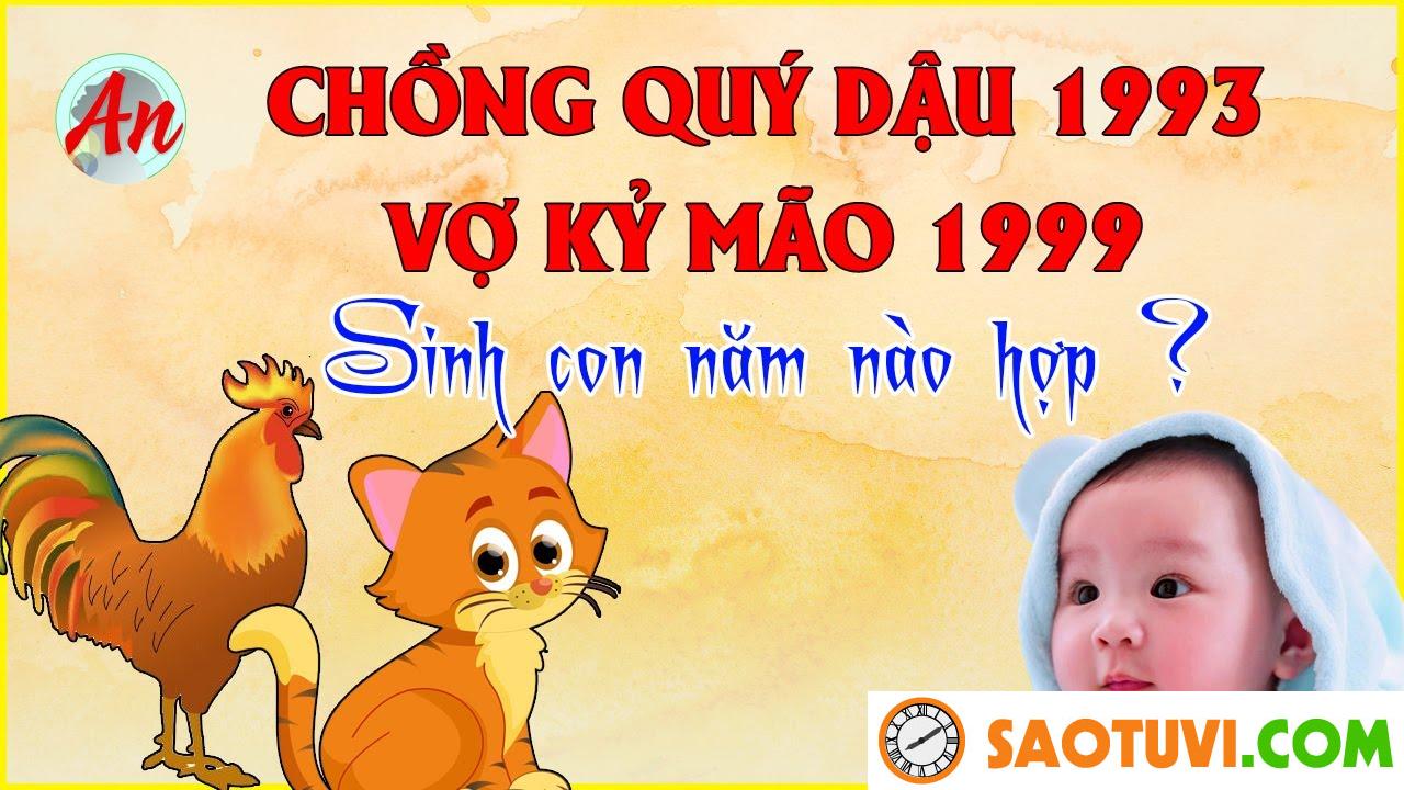 Chồng Quý Dậu 1993 vợ Kỷ Mão 1999 sinh con năm nào tốt?
