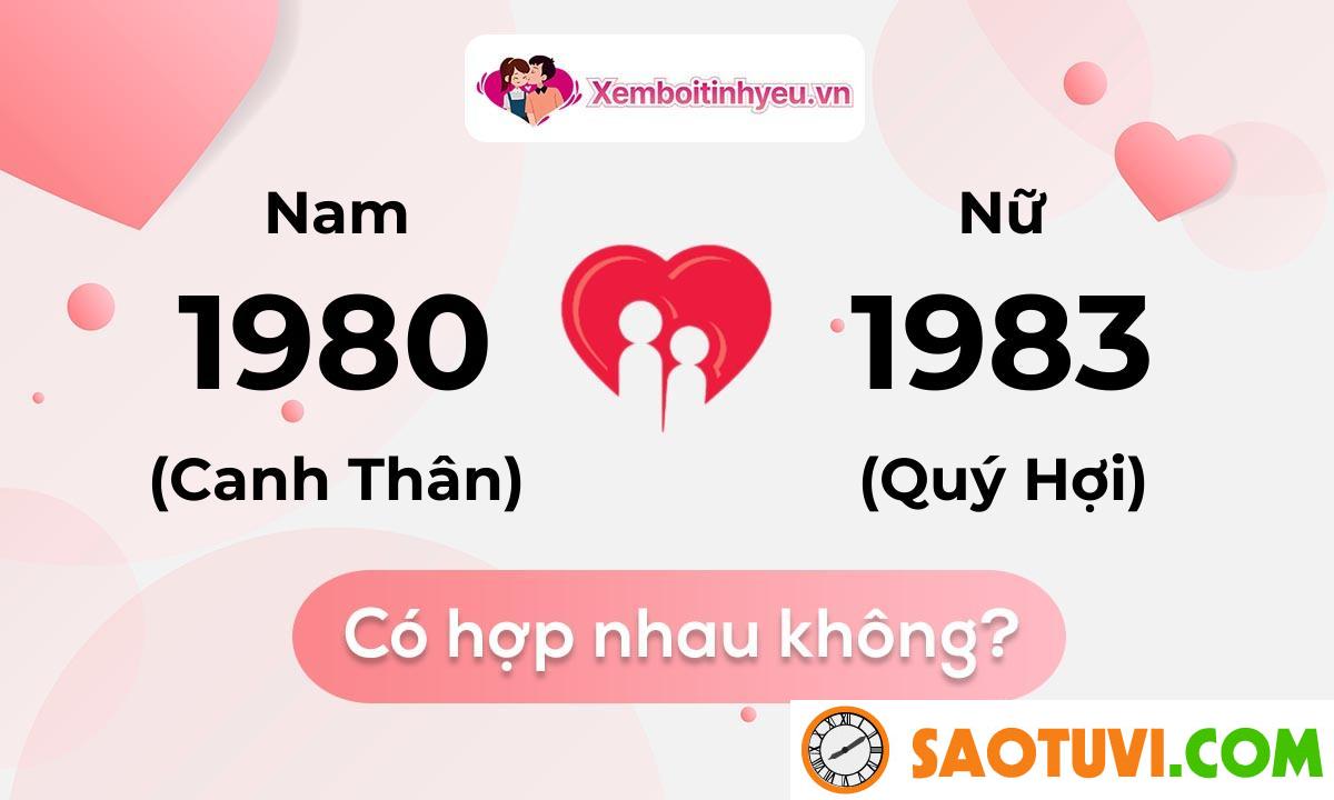 Chồng Quý Hợi 1983 vợ Canh Thân 1980 sinh con năm nào tốt?